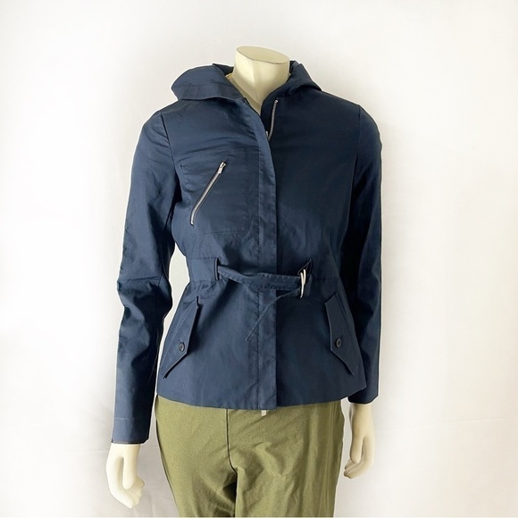 Theory Navy Lightweight Hooded Jacket Size S - Picture 1 of 8